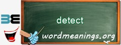 WordMeaning blackboard for detect